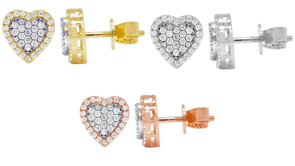 Round Diamond Heart Earrings – 3.5 CTW