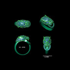14k SOLID Gold Jaguar diamond Ring - 1.07 CTW