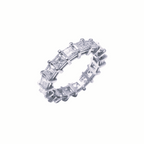 Custom Princess Diamond Ring 14k Solid Gold - 7.04 CTW