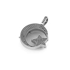 Moon Star Diamond Pendant 10k Real Gold - 1.00 CTW