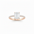 Women Emerald Solitaire Diamond Ring