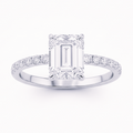 Women Emerald Solitaire Diamond Ring