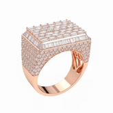 Baguette Diamond Ring 14k Solid Gold