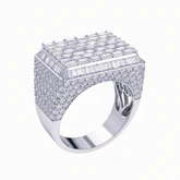 Baguette Diamond Ring 14k Solid Gold