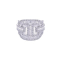 Cuban Diamond Ring 14k Solid Gold