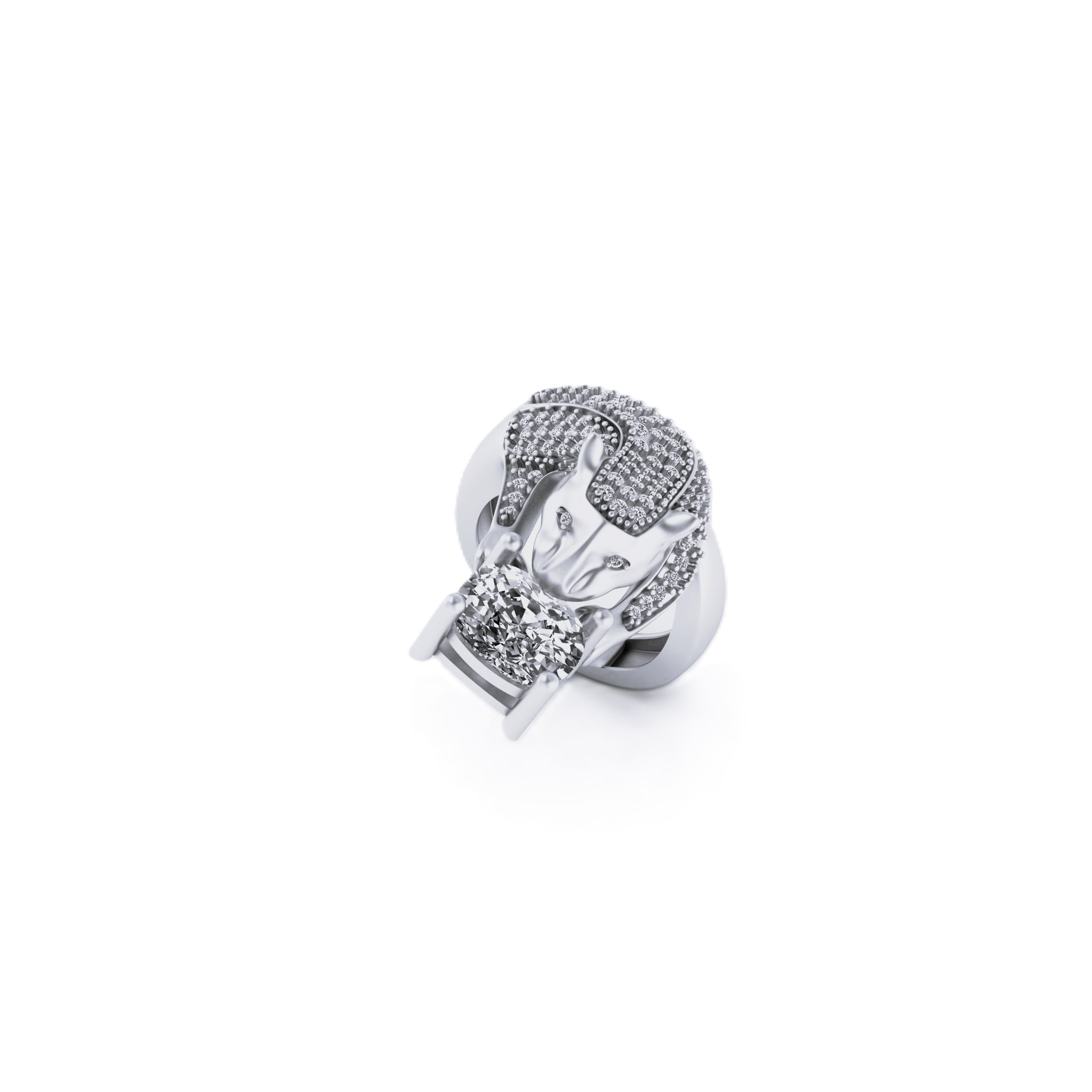 Jaguar Diamond 14k solid Gold Ring - 0.96 CTW