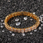 6MM Baguette Diamond Tennis Bracelet 14K Solid Gold