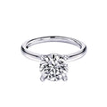 Two Tone Round Solitaire Engagement Ring