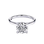 Two Tone Round Solitaire Engagement Ring