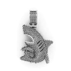Shark Diamond Pendant 14k Solid Gold - 1.35 CTW