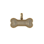 Bone Diamond Pendant 10k Solid Gold - 1.43 CTW