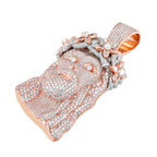 Jesus Flower Crown Diamond Pendant - 22.7 CTW