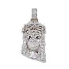 Jesus Diamond Pendant 925 silver - 6.30 CTW