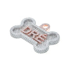 Custom Dog Tag 10K Solid Gold Pendant - 6.00 CTW