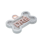 Custom Dog Tag 10K Solid Gold Pendant - 6.00 CTW
