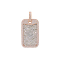 Emerald Cut Diamond Dog Tag Pendant - 18.5 CTW