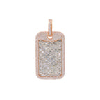 Emerald Cut Diamond Dog Tag Pendant - 18.5 CTW