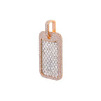 Emerald Cut Diamond Dog Tag Pendant - 18.5 CTW