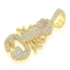 Scorpion Diamond Pendant 14K Solid Gold - 3.4 CTW
