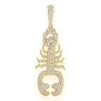 Scorpion Diamond Pendant 14K Solid Gold - 3.4 CTW