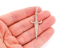 Dagger Diamond Pendant 14K Solid Gold - 1.60 CTW