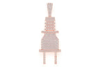 Electric Plug Diamond Pendant 10K Solid Gold - 9.75 CTW
