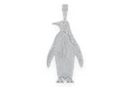 Penguin Diamond Pendant 14K Solid Gold - 16.25 CTW