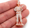 Soldier Diamond Pendant 14K Solid Gold - 7.00 CTW