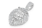 Lion Head Diamond Pendant 14K Solid Gold - 0.50 CTW