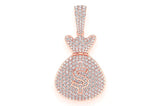 Medium Money Bag Moissanite Pendant