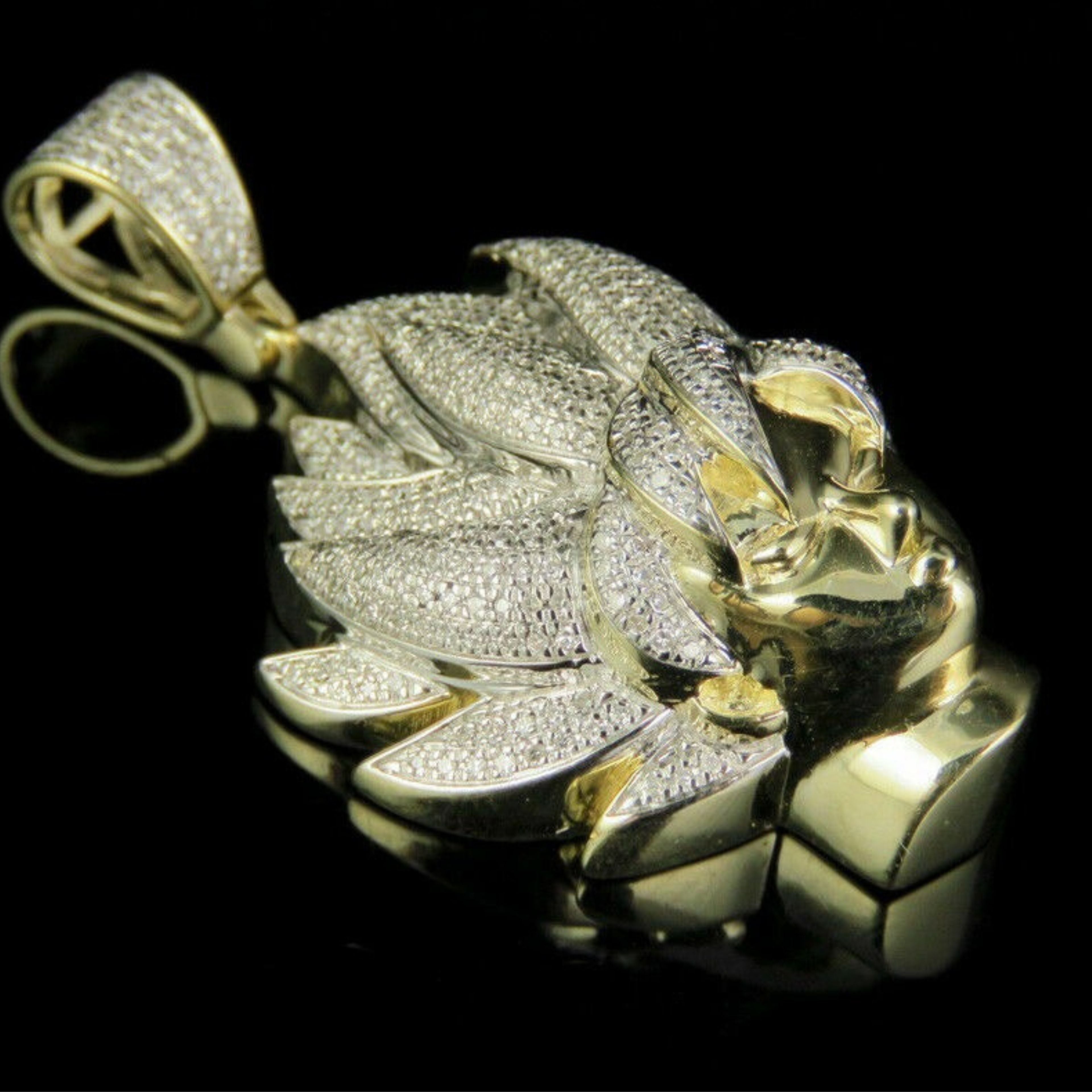 Goku Diamond Pendant 14K Solid Gold - 1.60 CTW