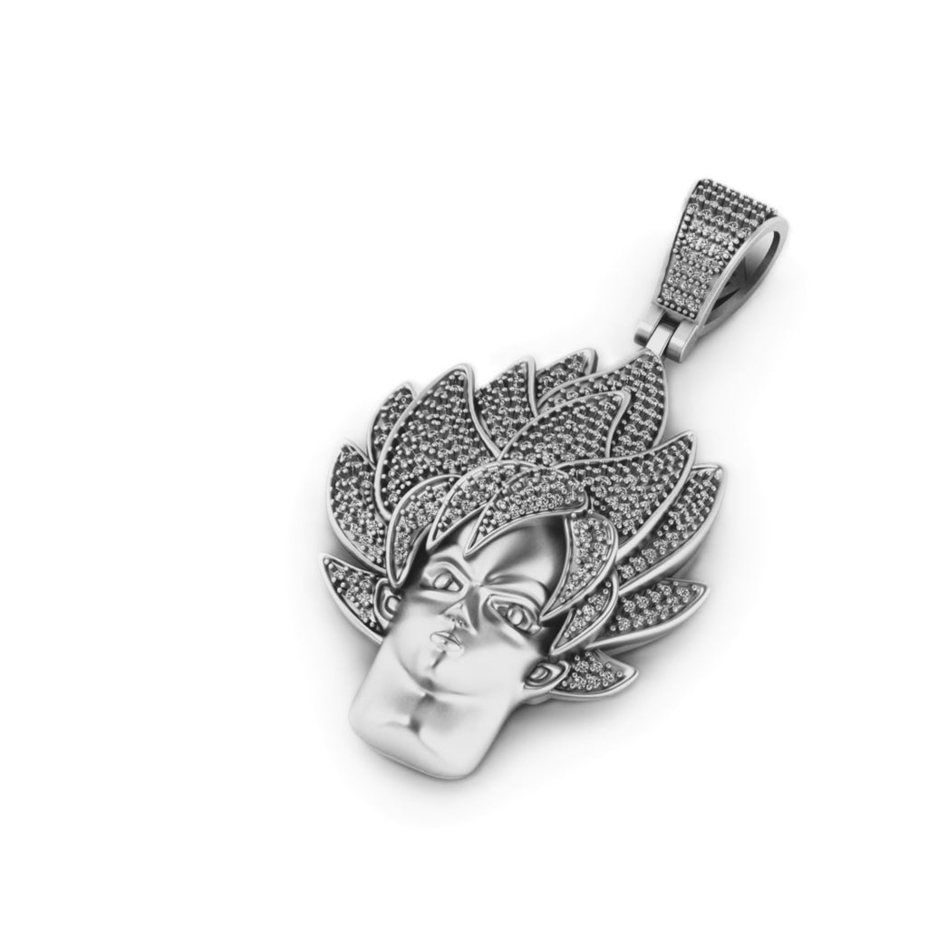 Goku Diamond Pendant 14K Solid Gold - 1.60 CTW