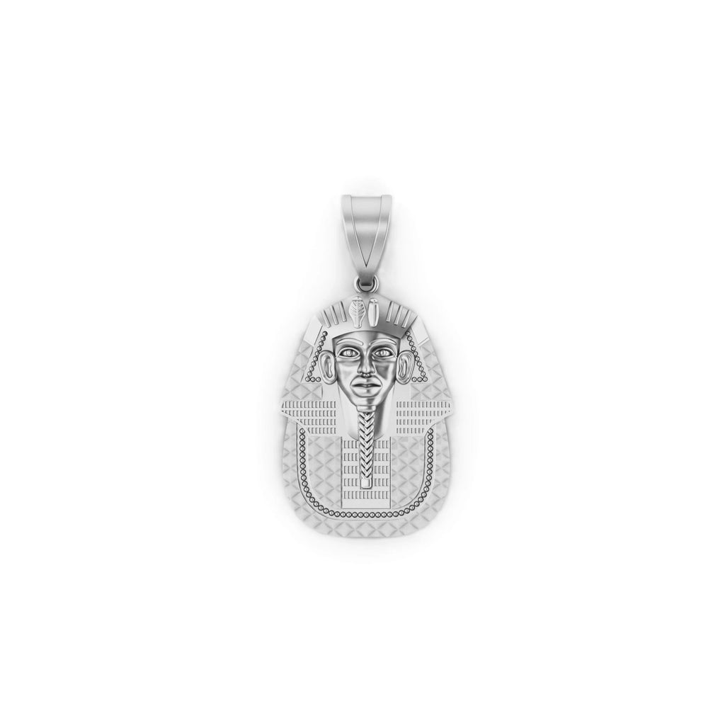 Custom 10K Gold Egyptian Two Tone Pharaoh Pendant For Gift to Him or Her