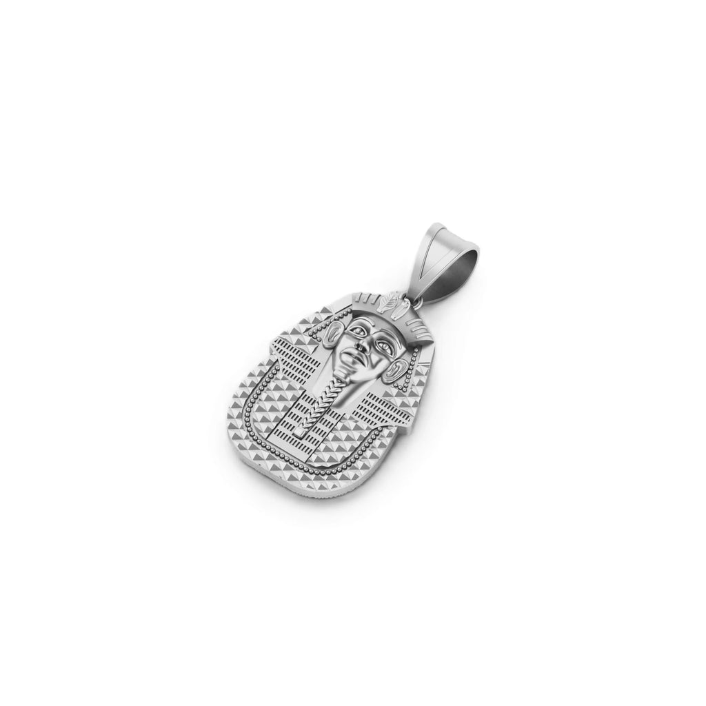 Custom 10K Gold Egyptian Two Tone Pharaoh Pendant For Gift to Him or Her