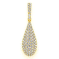 Water Drop Emoji Diamond Pendant 14k Solid Gold - 0.60 CTW