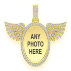 Winged Picture Diamond Pendant 14k Solid Gold - 6.33 CTW