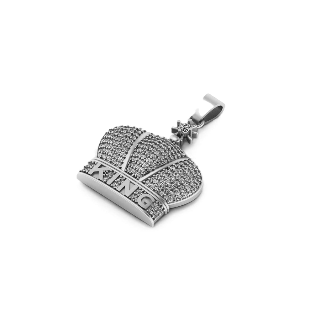 Crown Diamond Pendant 14k Solid Gold - 3.47 CTW