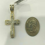 Cross Diamond Pendant 10K Solid Gold - 0.90 CTW