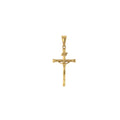 14k Solid Gold Crucifix Cross Necklace Charm Pendant
