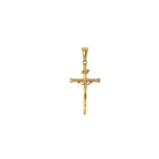 14k Solid Gold Crucifix Cross Necklace Charm Pendant
