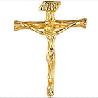 14k Solid Gold Crucifix Cross Necklace Charm Pendant