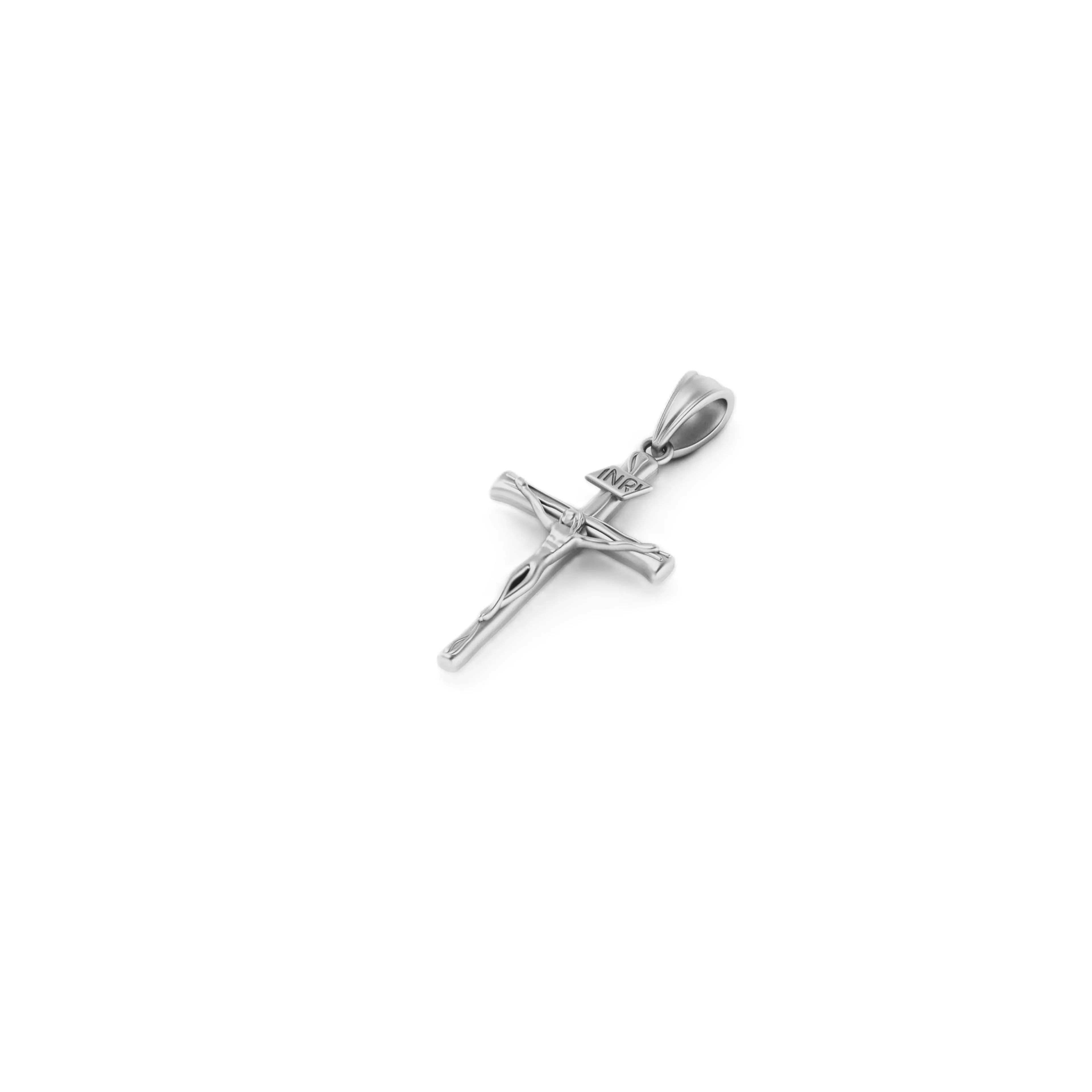 14k Solid Gold Crucifix Cross Necklace Charm Pendant