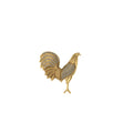 Rooster Diamond Pendant 14k Solid Gold - 0.61 CTW