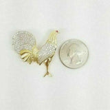Icy Rooster Chicken Charm Diamond Pendant for Gift to Him/Her