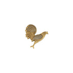 Rooster Diamond Pendant 14k Solid Gold - 0.61 CTW