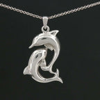 Dolphin Diamond Pendant 14k Solid Gold - 0.62 CTW