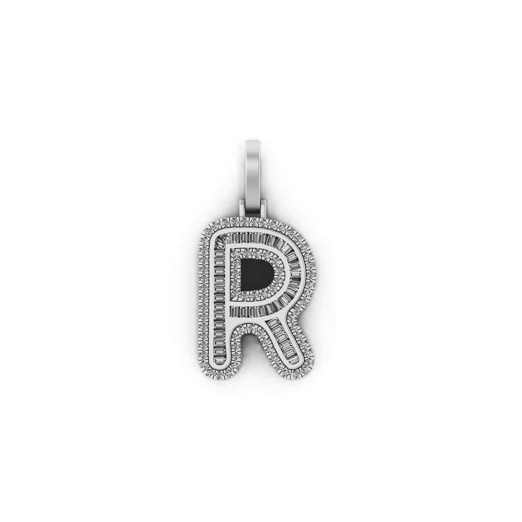 Custom Initial Alphabet Diamond Pendant - 0.87 CTW