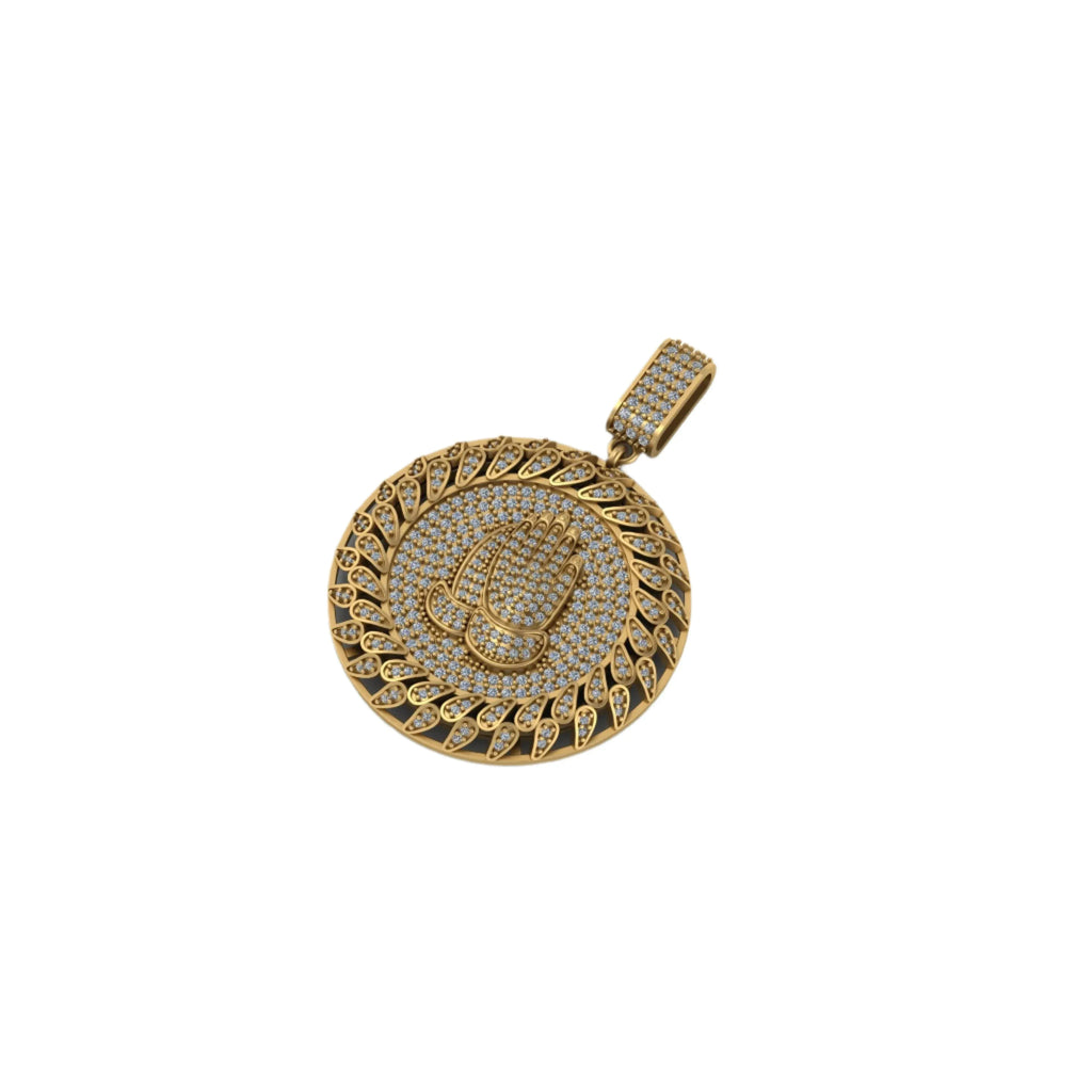 Baby Angel Diamond Pendant 14K Solid Gold - 2.15 CTW