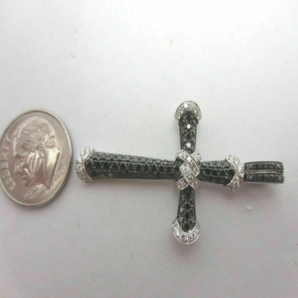 Holy Cross Pendant VVS Moissanite Diamond Sterling Silver - 0.84 CTW
