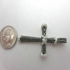 Holy Cross Pendant VVS Moissanite Diamond Sterling Silver - 0.84 CTW